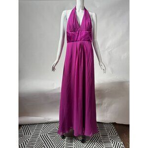 Donna Ricco Collection Fuschia Halter Neck Evening Gown Size 8